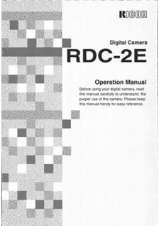 Ricoh RDC 2 E manual. Camera Instructions.
